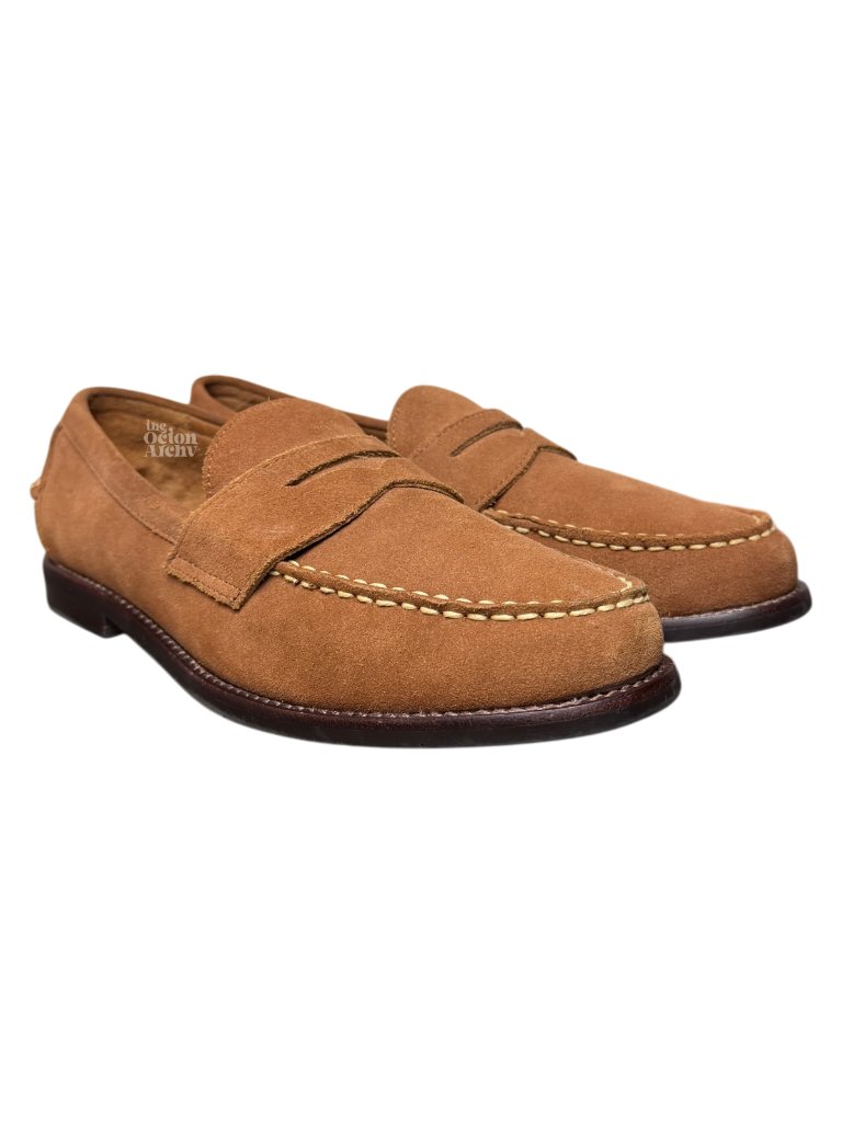 Size 10.5 Polo Ralph Lauren Alston Suede Penny Loafer 'Brown' 17953 Pre-Owned